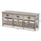 Baxton Studio Mabyn ModernLight Grey Finished Wood 3-Drawer Storage Bench with Baskets 198-12239-ZORO - alternate 2